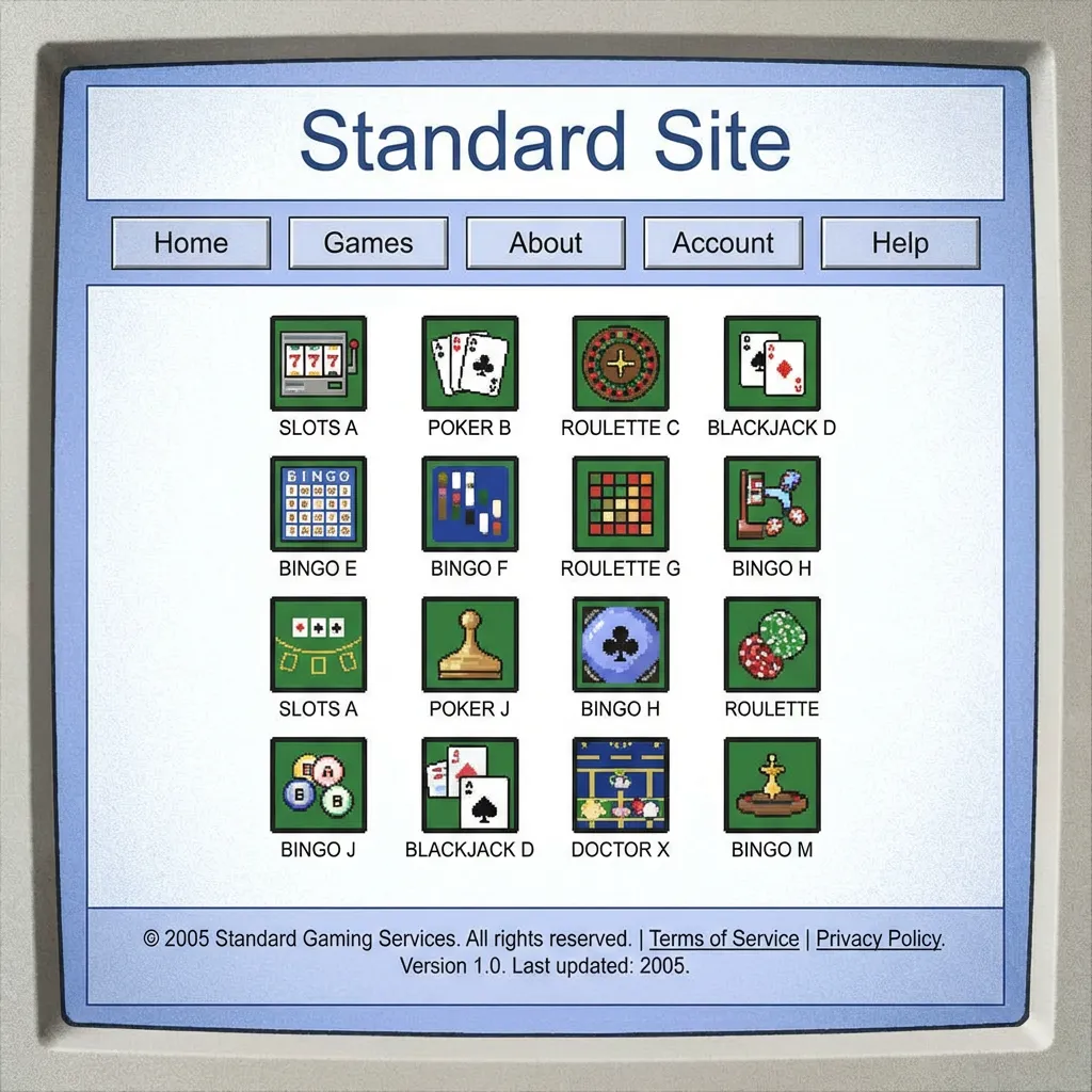 Standard PlayNow interface showing limited game selection